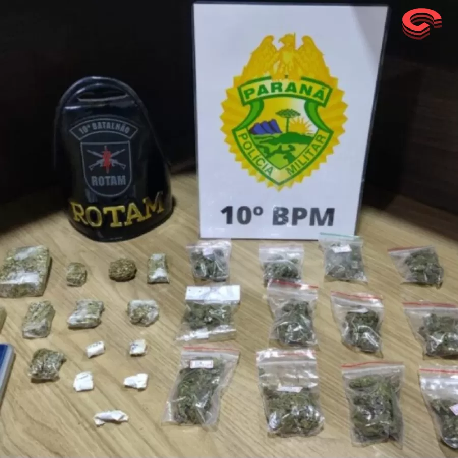 Rotam de Apucarana prende traficante por estar realizando o 'Delivery' de drogas.