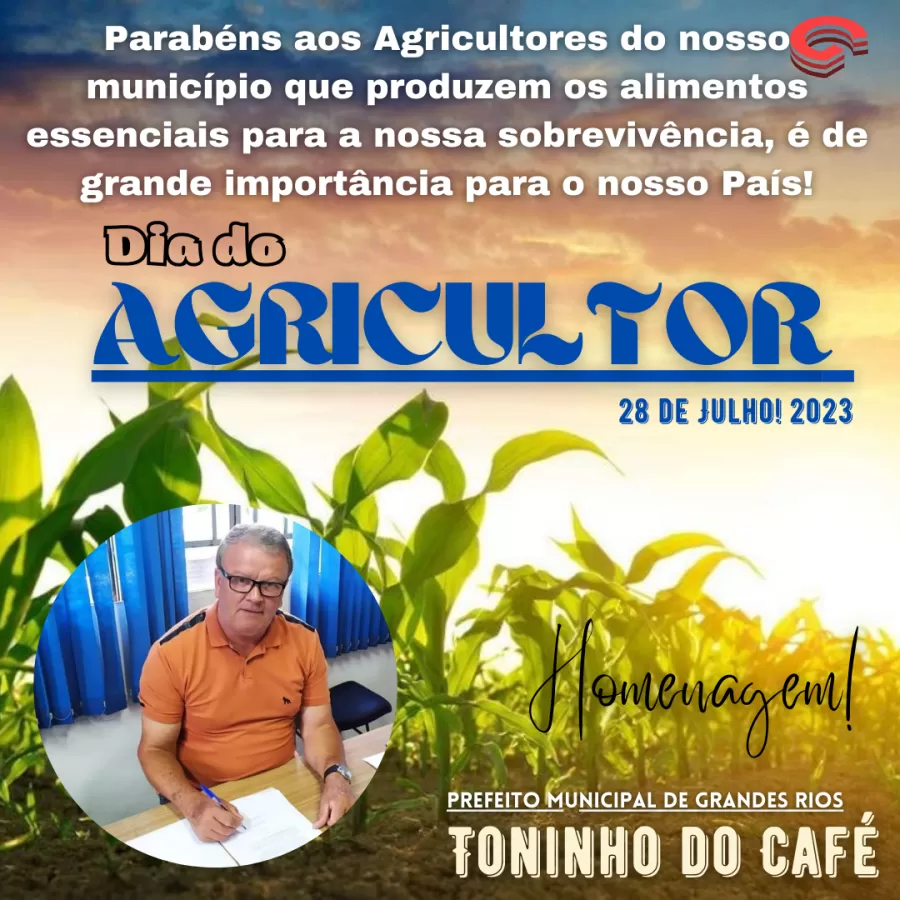 Prefeito Municipal da cidade de Grandes Rios Toninho do Café Homenageia os Agricultores do município e região.