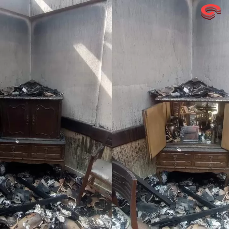 ALTAR CATÓLICO FICA INTACTO APÓS INCÊNDIO QUE DESTRUIU PIZZARIA