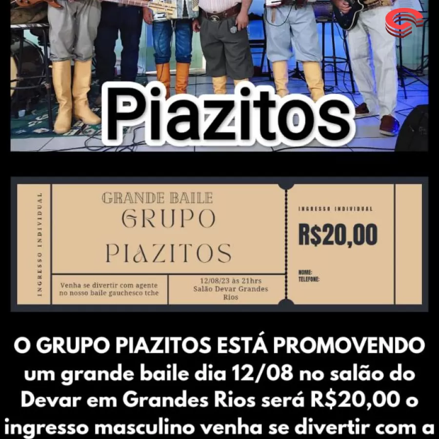 Vem aí grandioso Baile no município de Grandes Rios