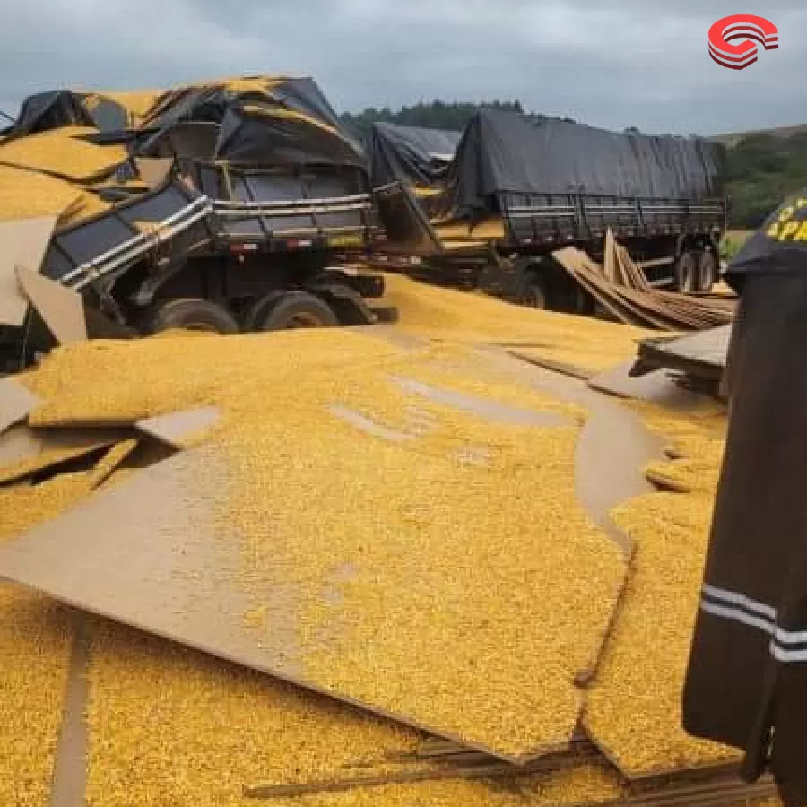 CAMINHONEIRO MORRE EM GRAVE COLISÃO ENTRE CAMINHÕES, EM PATO BRANCO