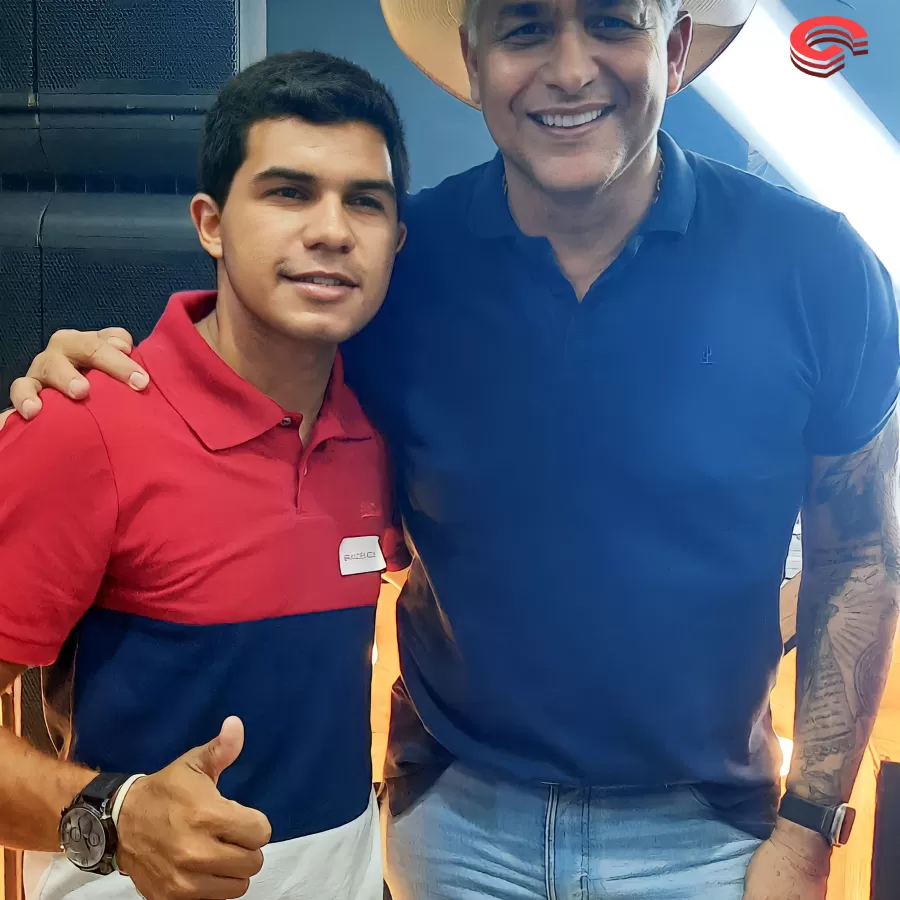 Repórter Talisson participa de evento dos Progressista em Maringá, com o deputado estadual Soldado Adriano José 