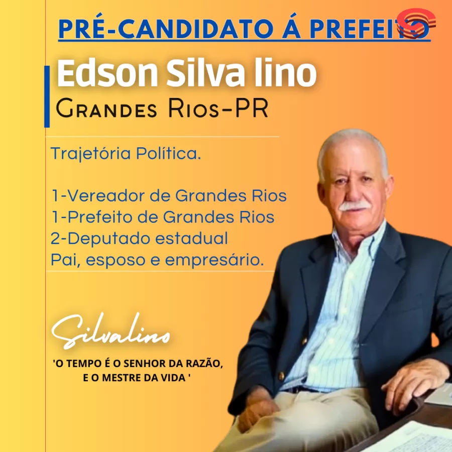 Ex-deputado Edson Silvalino lança sua pré-candidatura á prefeito em Grades Rios.