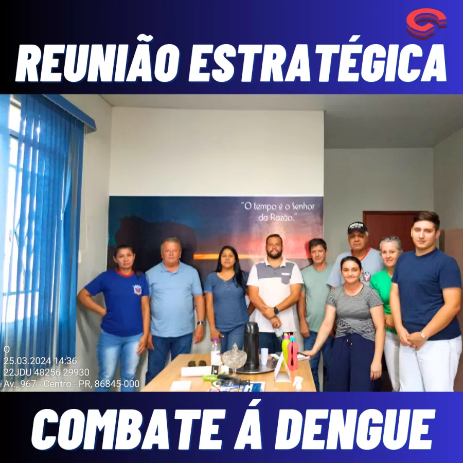 GRANDES RIOS- Prefeito municipal Toninho do Café, Secretária de Saúde Sueli e funcionários, debatem ações contra a Dengue.