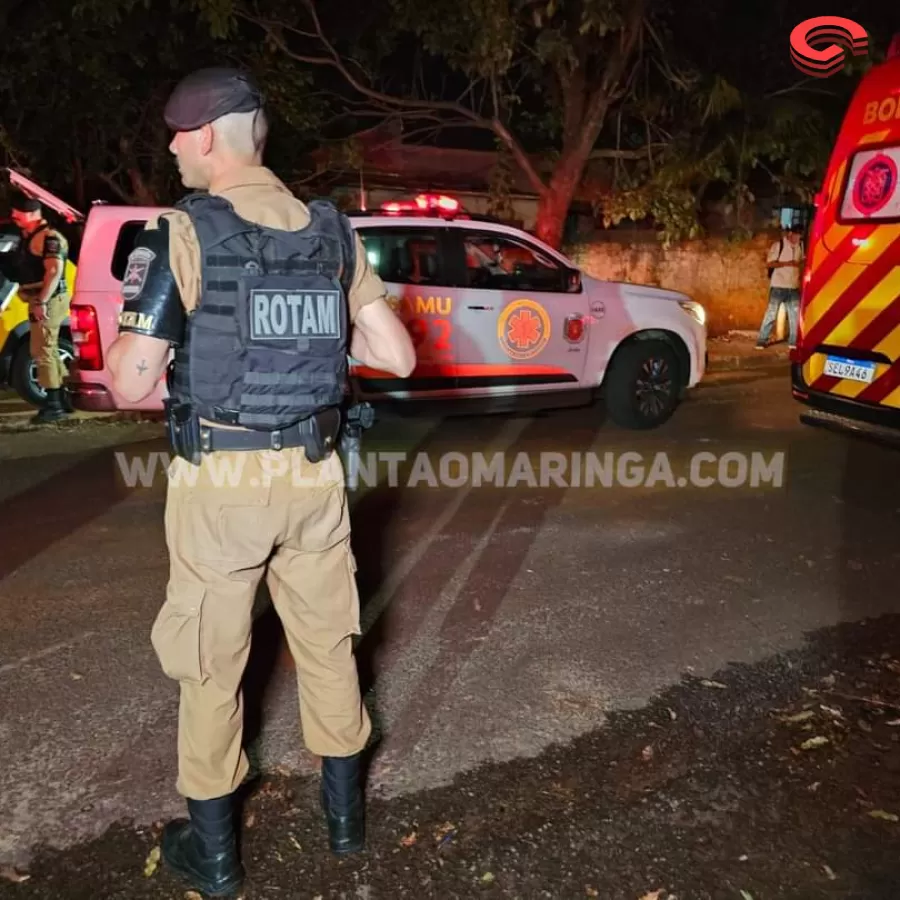 Filho foge e mãe é baleada, em atentado á tiros em residência.