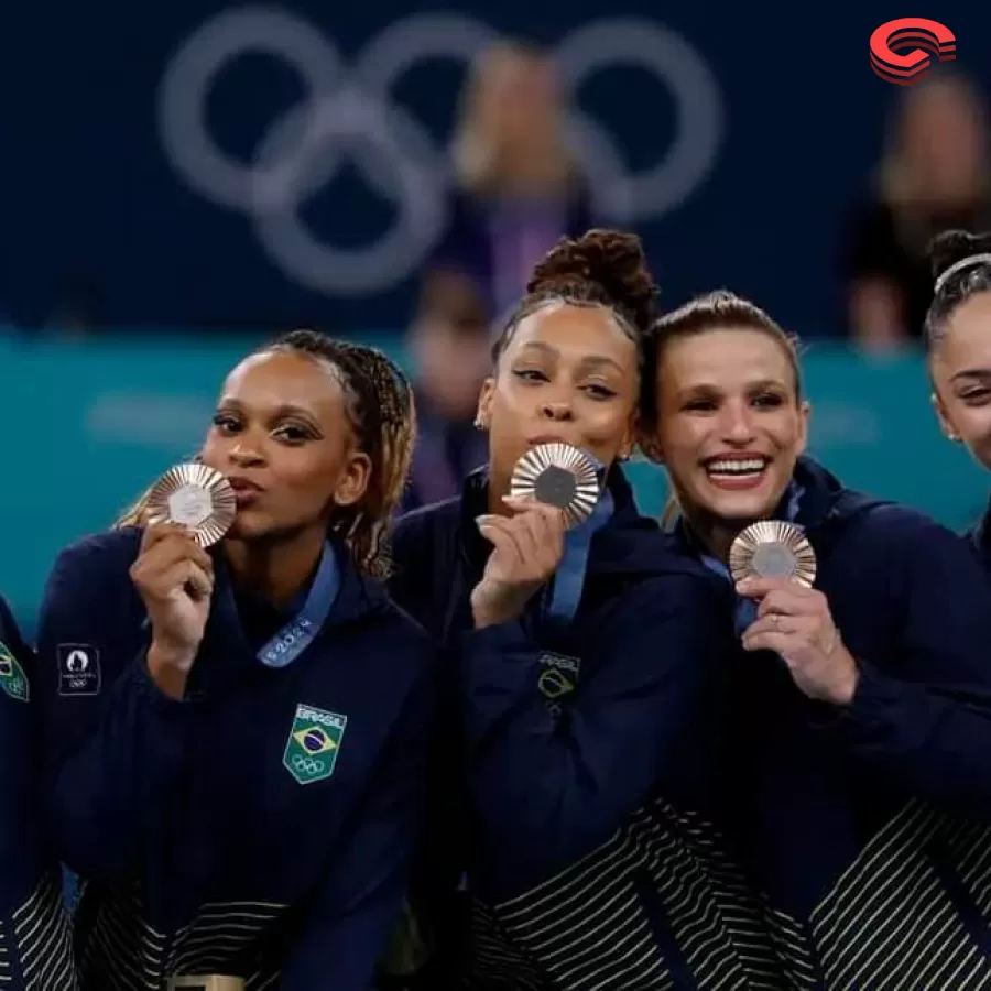 Equipe feminina conquista bronze na ginástica artística em Paris